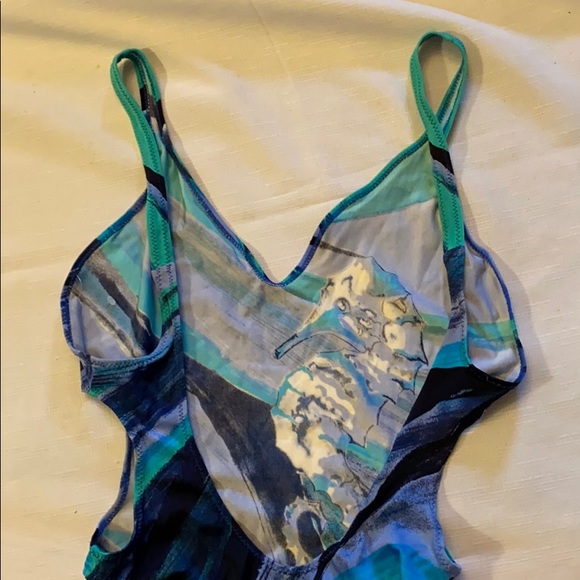 RARE 90s DU LOREN PLUNGING DEEP CUTOUT SEXY ONE PIECE SWIMSUIT ⭐️⭐️⭐️⭐️⭐️ - Picture 9 of 13